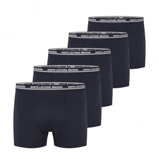 North Latitude 5-Pack Boxershorts Navy - Boxershorts - Herren Boxershorts Große Größen 