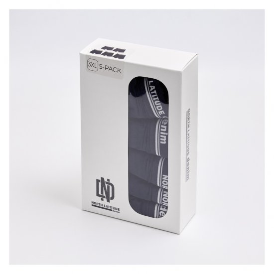 North Latitude 5-Pack Boxershorts Navy - Boxershorts - Herren Boxershorts Große Größen 