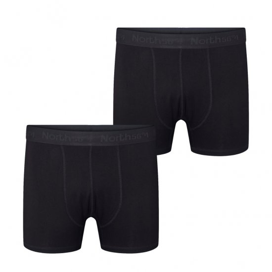 North Latitude Bamboo 2-Pack Trunks Black - Boxershorts - Herren Boxershorts Große Größen 