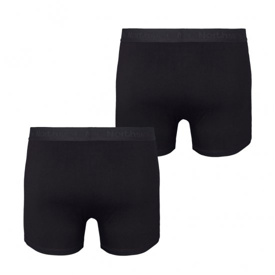 North Latitude Bamboo 2-Pack Trunks Black - Boxershorts - Herren Boxershorts Große Größen 
