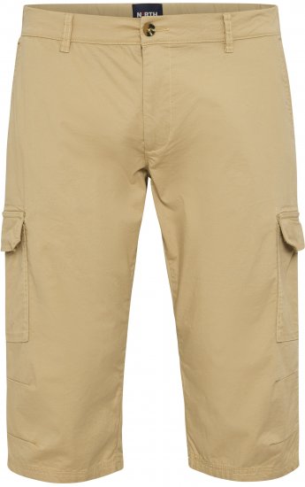 North Latitude 51136 Capri Shorts Beige - Herrenshorts - Herrenshorts in großen Größen