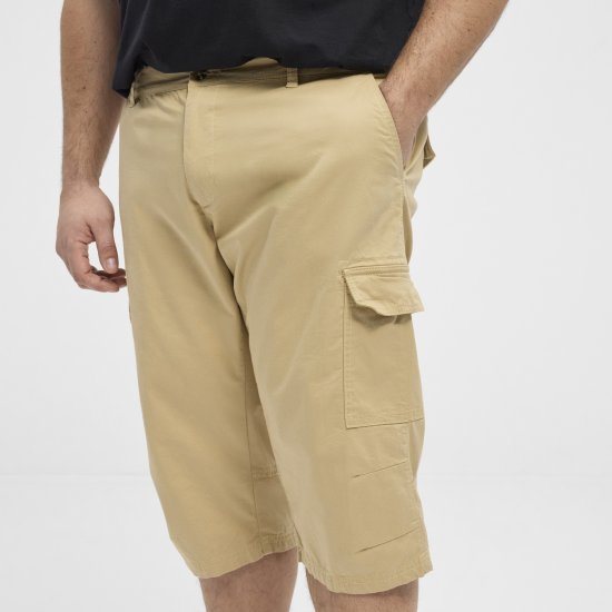 North Latitude 51136 Capri Shorts Beige - Herrenshorts - Herrenshorts in großen Größen