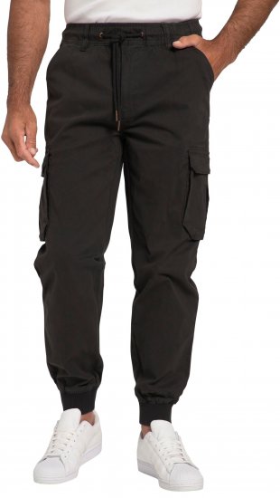 JP1880 Cargo Trousers with Many Pockets Stretchy Black - Herren-jeans & -hosen - Herren-Jeans & -Hosen in großen Größen