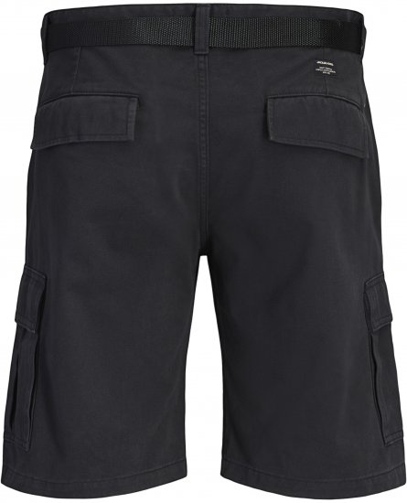 Jack & Jones Cole Hudson Belted Cargo Shorts Black - Herrenshorts - Herrenshorts in großen Größen