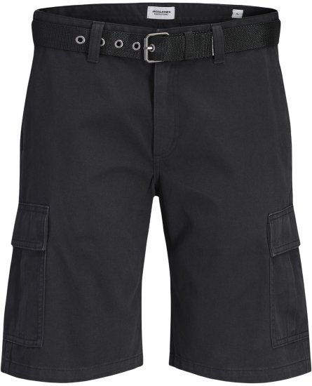 Jack & Jones Cole Hudson Belted Cargo Shorts Black - Herrenshorts - Herrenshorts in großen Größen
