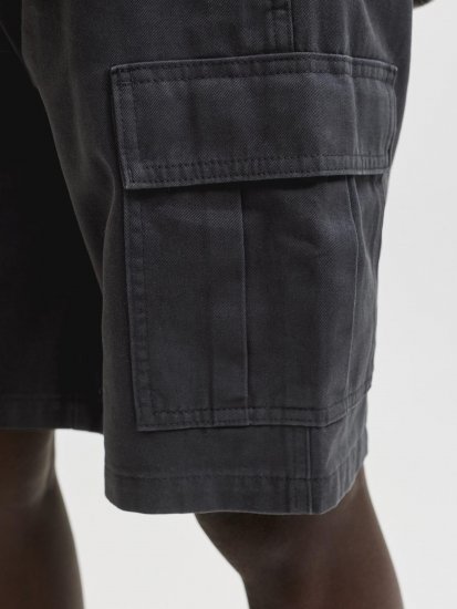 Jack & Jones Cole Hudson Belted Cargo Shorts Black - Herrenshorts - Herrenshorts in großen Größen