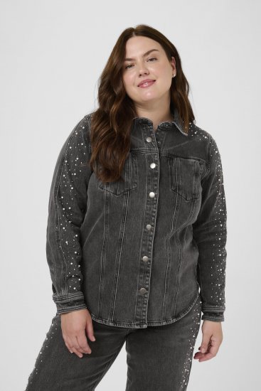 Kaffe Curve Petri Denim Jacket Grey Vintage Wash - Jacken - 