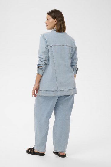 Kaffe Curve Ninna Casual Jacket Light Blue Washed - Jacken - 