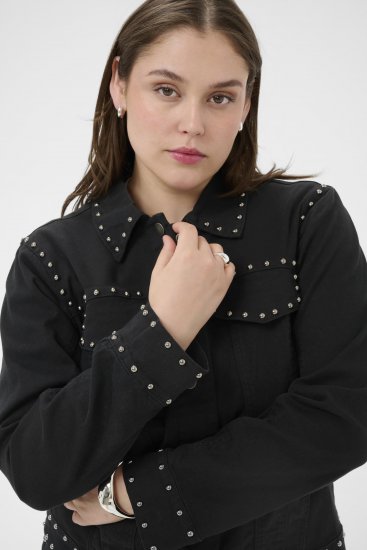 Kaffe Curve Brenn Twill Jacket Washed Black - Jeansjacken - 