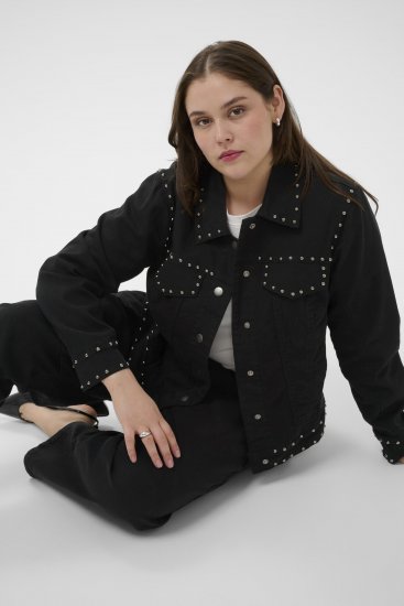 Kaffe Curve Brenn Twill Jacket Washed Black - Jeansjacken - 