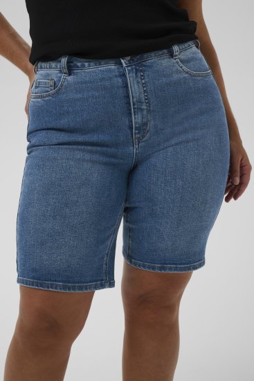 Kaffe Curve Emila Denim Shorts Blue - Kaffe Curve - 
