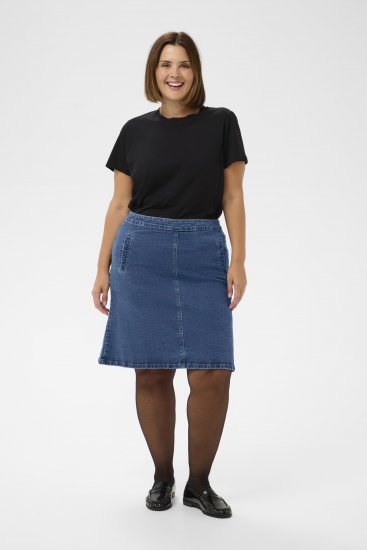 Kaffe Curve Leni Denim Skirt Blue - Röcke - 