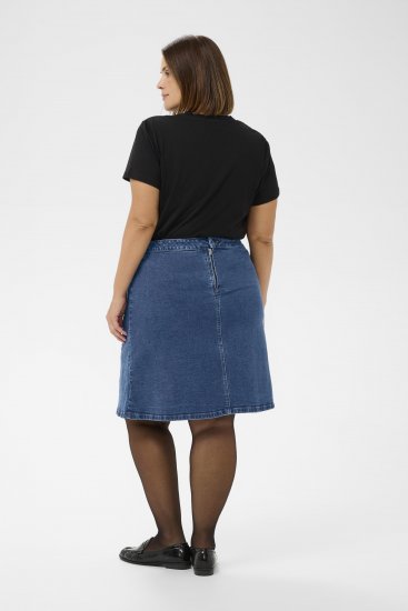 Kaffe Curve Leni Denim Skirt Blue - Röcke - 