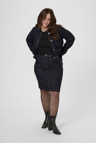 Kaffe Curve Roria Denim Skirt Dark Blue - Röcke - 