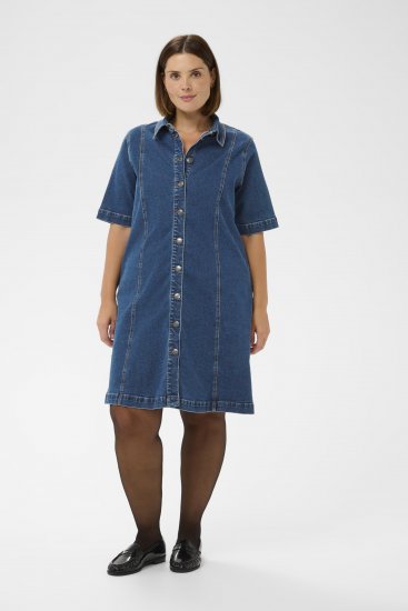 Kaffe Curve Leni Jeanskleid Blau - Kleider - 