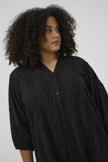 Kaffe Curve Dina Dress Black Deep - Midikleider - 