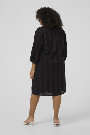 Kaffe Curve Dina Dress Black Deep - Midikleider - 
