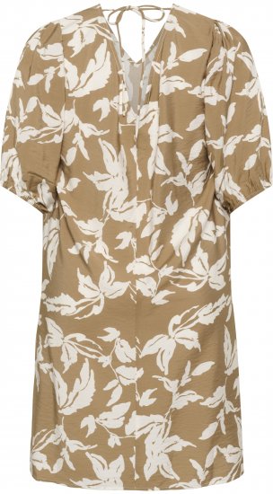 Kaffe Curve Marla Dress Oak Chalk Leaf - Midikleider - 