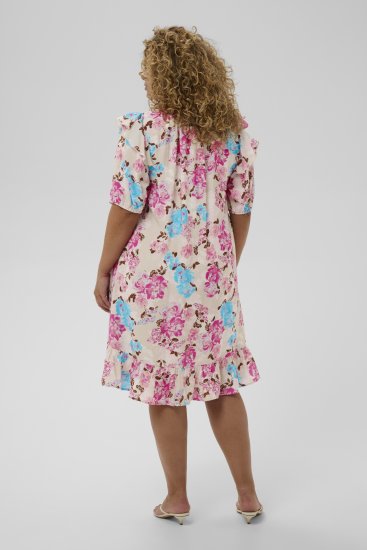 Kaffe Curve Hayley Dress Multi Color Flower - Midikleider - 