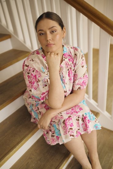 Kaffe Curve Hayley Dress Multi Color Flower - Midikleider - 