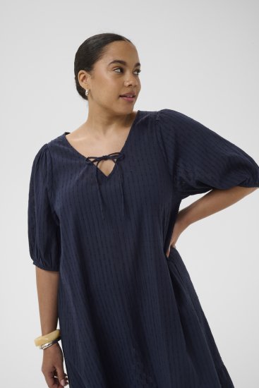Kaffe Curve Thea Dress Midnight Marine - Maxikleider - 