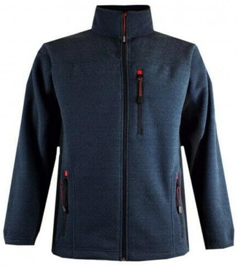 Espionage FL029 Fleece Sweatjacket Navy - Herrenkleidung - Herrenkleidung in großen Größen