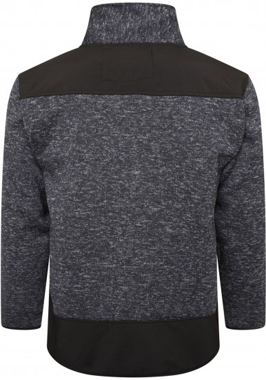 Kam jeans KV133 Twisted Marl Fleece Jacket Black - Herren jacken - Herren Jacken in großen Größen