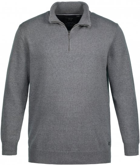 JP1880 Sweater Quarter Zipper Grey - Herren-sweater und -hoodies - Herren-Sweater und -Hoodies in großen Größen