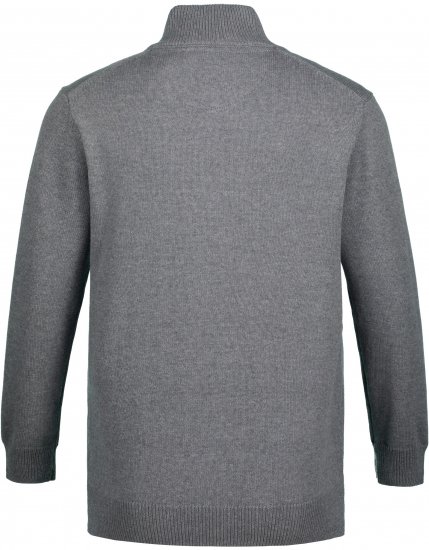 JP1880 Sweater Quarter Zipper Grey - Herren-sweater und -hoodies - Herren-Sweater und -Hoodies in großen Größen