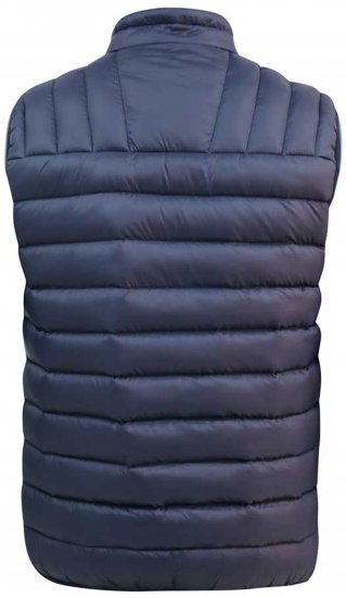 D555 WICKHAM 1 Puffer Gilet with Burgundy Lining Navy - Westen - Outdoor-Westen in großen Größen