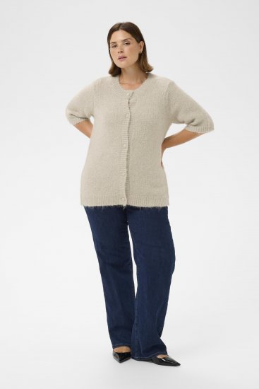Kaffe Curve Emilia Cardigan Feather Grey Melange - Strickjacken - 
