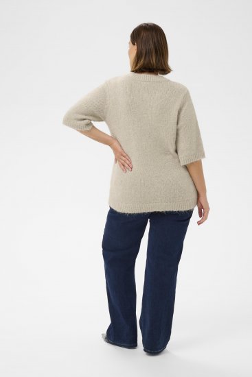 Kaffe Curve Emilia Cardigan Feather Grey Melange - Strickjacken - 