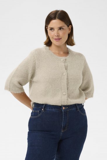 Kaffe Curve Emilia Cardigan Feather Grey Melange - Strickjacken - 