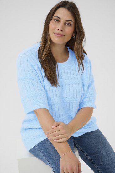 Kaffe Curve Minia Pullover Powder Blue Melange - Strickpullover - 