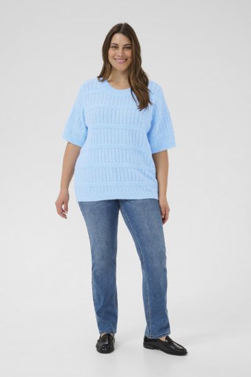 Kaffe Curve Minia Pullover Powder Blue Melange - Strickpullover - 