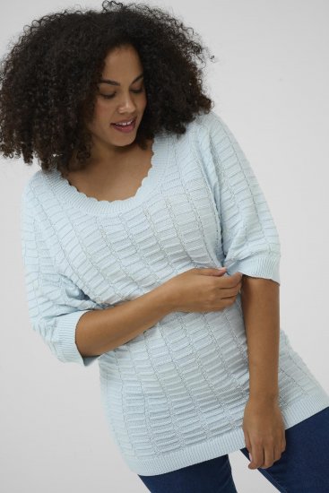 Kaffe Curve Lotia Pullover Nantucket Breeze Blue - Strickpullover - 