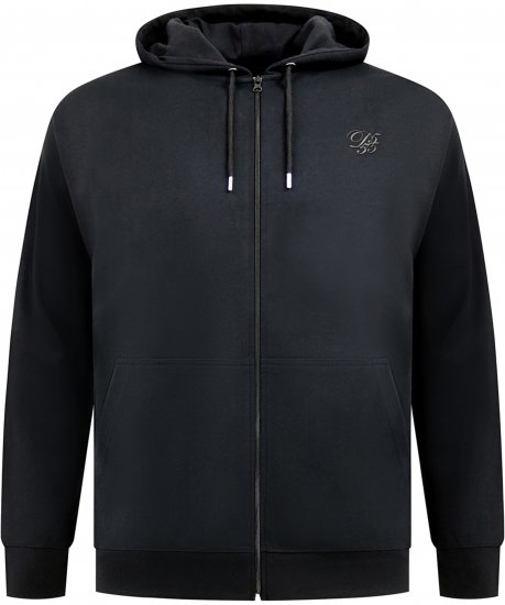 Duke Kenilworth Pin Tuck Sleeves Zip Through Hoodie Dark Navy - Herren-sweater und -hoodies - Herren-Sweater und -Hoodies in großen Größen
