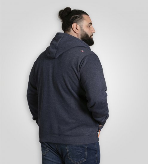 D555 Mansfield Hoodie with Zipper Navy - Herren-sweater und -hoodies - Herren-Sweater und -Hoodies in großen Größen