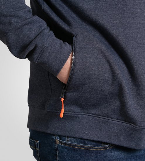 D555 Mansfield Hoodie with Zipper Navy - Herren-sweater und -hoodies - Herren-Sweater und -Hoodies in großen Größen