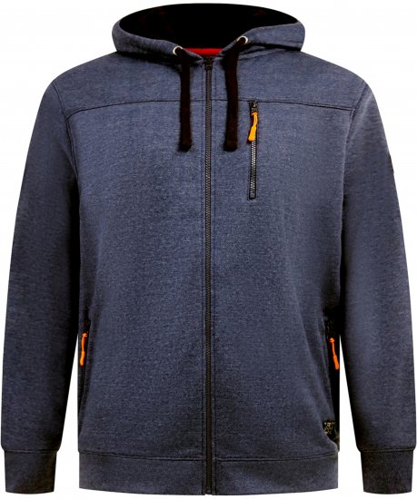 D555 Mansfield Hoodie with Zipper Navy - Herren-sweater und -hoodies - Herren-Sweater und -Hoodies in großen Größen