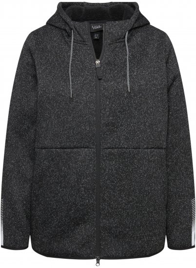Ulla Popken Sweater Knit Fleece Hoodie Black - Hoodies & Sweatshirts - 