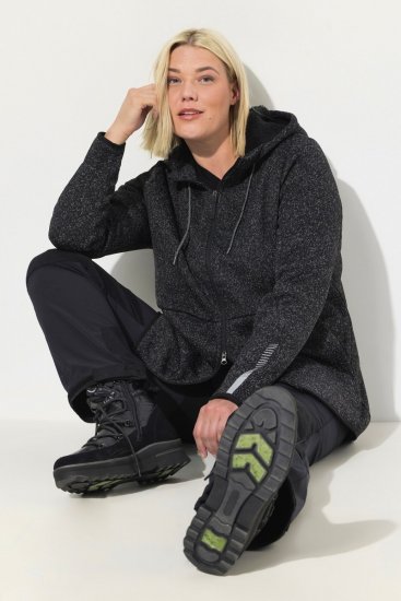 Ulla Popken Sweater Knit Fleece Hoodie Black - Hoodies & Sweatshirts - Kuschelige Sweatshirts, Hoodies & Strick