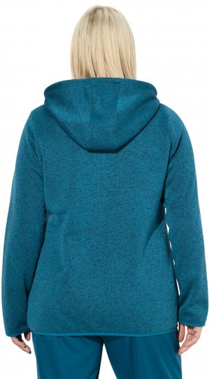 Ulla Popken Sweater Knit Fleece Hoodie Dark Petrol - Hoodies & Sweatshirts - 