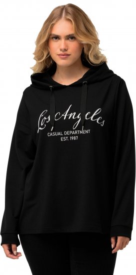 Ulla Popken City Name Graphic Hoodie Black - Hoodies & Sweatshirts - 