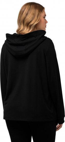 Ulla Popken City Name Graphic Hoodie Black - Hoodies & Sweatshirts - 