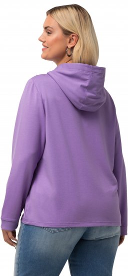 Ulla Popken City Name Graphic Hoodie Light Purple - Hoodies & Sweatshirts - 