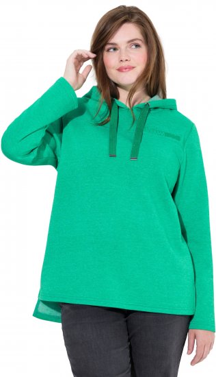 Ulla Popken Lettering GLOWING Hoodie Moss Green - Hoodies & Sweatshirts - 