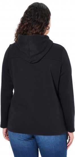 Ulla Popken TRUE Lettering Hoodie Black - Hoodies & Sweatshirts - 