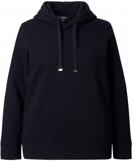 Ulla Popken Relaxed Fit Long Sleeve Hoodie Black - Hoodies & Sweatshirts - 