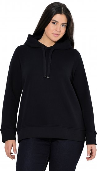 Ulla Popken Relaxed Fit Long Sleeve Hoodie Black - Hoodies & Sweatshirts - 